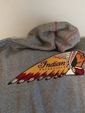 Men's Gray Logo Hoodie Sweatshirt Indian